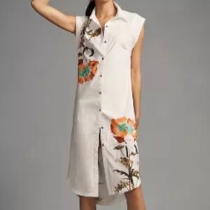 Maeve sleeveless midi shirt dress